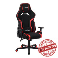 Techni Mobili RTA-TSF71-RED Techni Sport TSF-71 Fabric and PU Office-PC Gaming Chair,Red